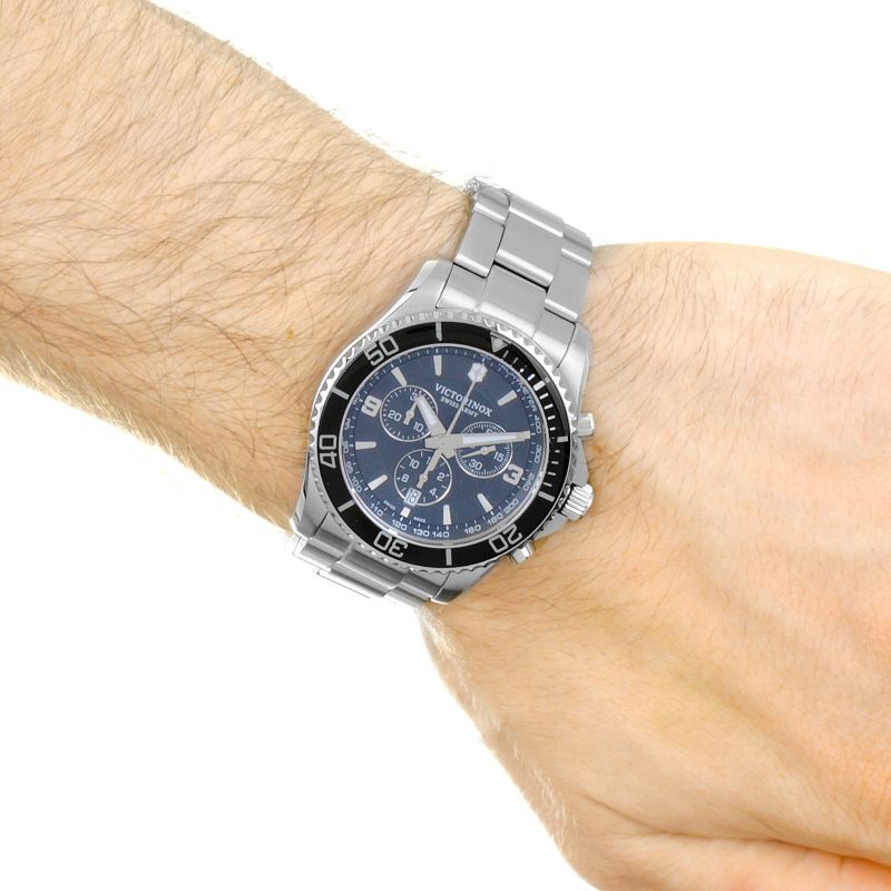 Victorinox Swiss Army 241695 Maverick Chronograph Stainless Steel Men's Watch - mzwatcheslk srilanka