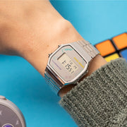 Casio x PAC-MAN A168WEPC-7AER Special Edition (36.3mm) Silver Digital Dial / Stainless Steel Band Men’s Watch