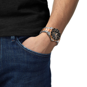 Tissot T1208072205101 Seastar 1000 Powermatic 80 40mm Black Dial Two Tone Stainless Steel Bracelet Men's Watch