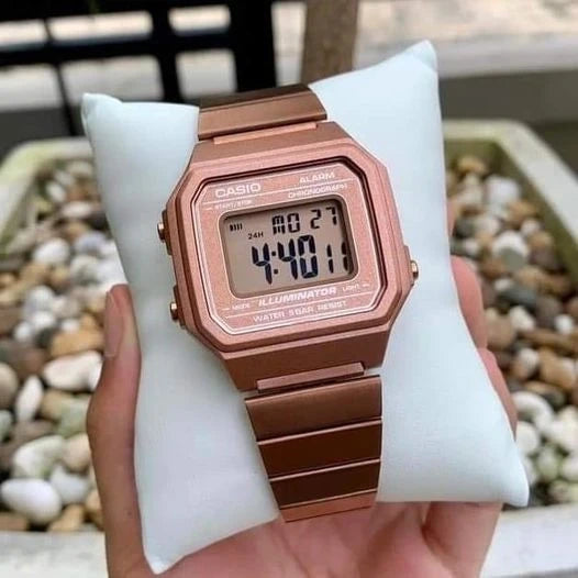 Casio B650WC-5ADF Rose Gold Quartz Stainless Steel 50M Illuminator Women's Watch