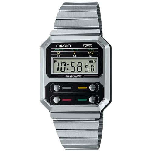 Casio Vintage A100WE-1AEF Vintage 32.7mm Digital Dial Stainless Steel Men's & Women's Watch