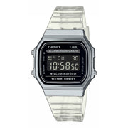Casio A168XES-1BEF Vintage Transparent Resin Band Illuminator Men's & Women Watches - mzwatcheslk srilanka