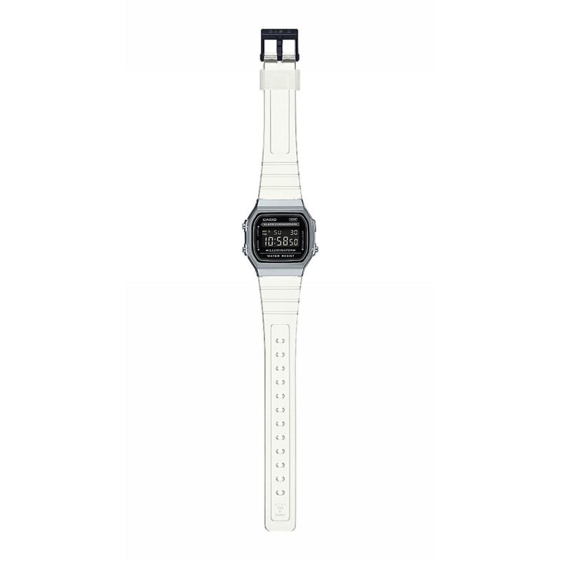 Casio A168XES-1BEF Vintage Transparent Resin Band Illuminator Men's & Women Watches - mzwatcheslk srilanka