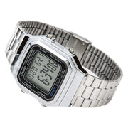 Casio A178WA-1ADF Digital Stainless Steel Alarm Chrono Dual Time Men's Watch - mzwatcheslk srilanka