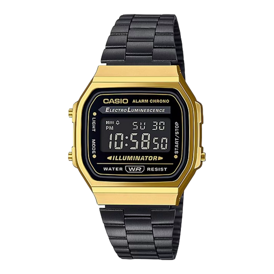 Casio A168WEGB-1B Vintage Chronograph Alarm Digital Men's & Women's Watch