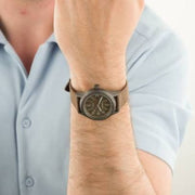 Timex Expedition Sierra Stainless Steel Case Brown Dial Brown Fabric Strap Men's Watch