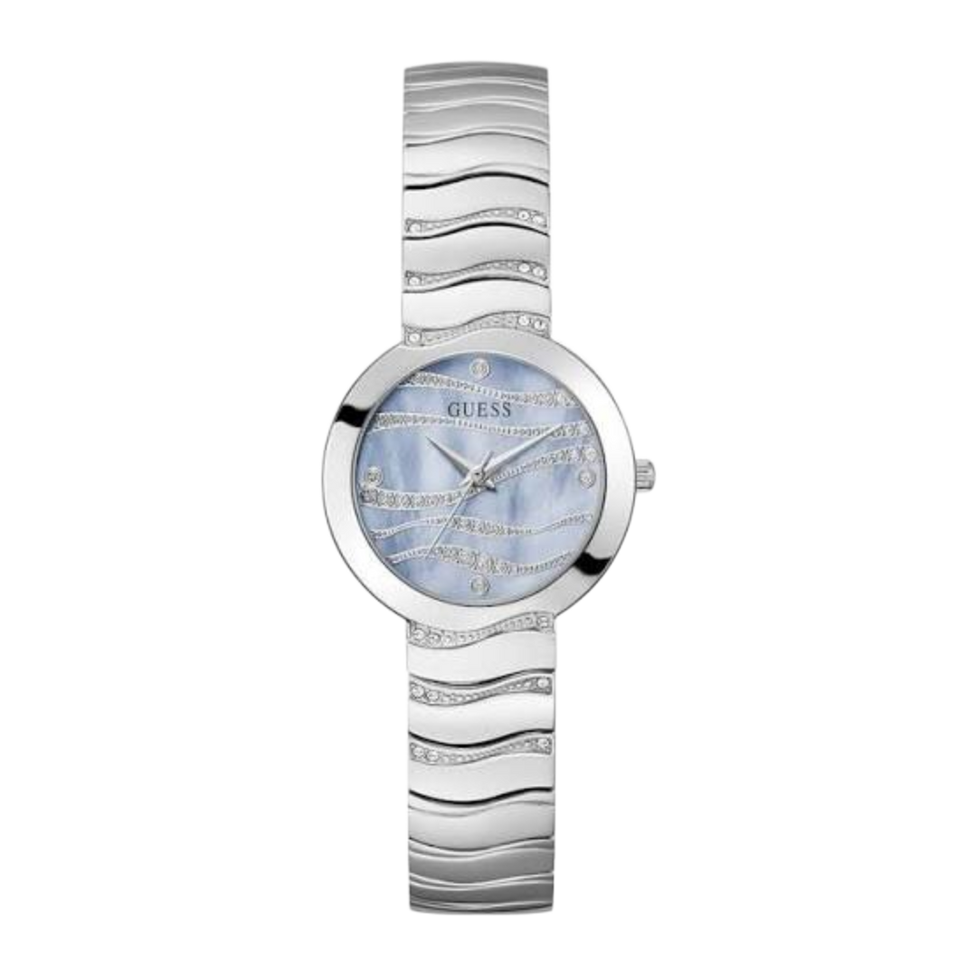 Guess LAGUNA GW0871L1 Crystal (30mm) Ice Blue Mother-of-Pearl Dial / Stainless Steel Bracelet
Women's Watch