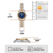 Michael Kors MK4865 Lexington Pavé (26mm) Blue Dial / Two Tone Stainless Steel Bracelet Women's Watch