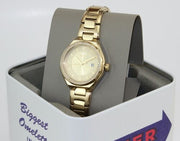 Fossil Eevie BQ3801 Three-Hand Date Gold Tone Stainless Steel Women’s Watch