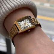 Casio LTP-V007G-9B Cartier Tank Style Analog Quartz Gold Stainless Steel Women’s Watch