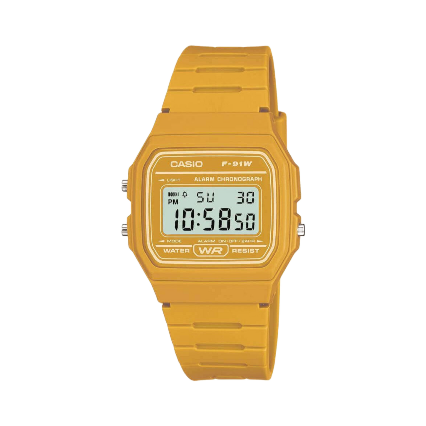 Casio Vintage F-91WC-9AEF (35.2mm) Digital Dial / Orange Resin Unisex Watch