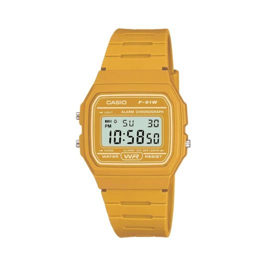 Casio Vintage F-91WC-9AEF (35.2mm) Digital Dial / Orange Resin Unisex Watch