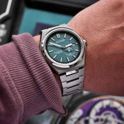 Citizen NJ0180-80X Zenshin Super Titanium Automatic 42mm Textured Green Dial Super Titanium Bracelet Men’s Watch