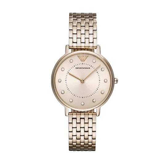 Emporio Armani AR11062 Rose Gold Dial 32mm Stainless Steel Bracelet Women's Watch