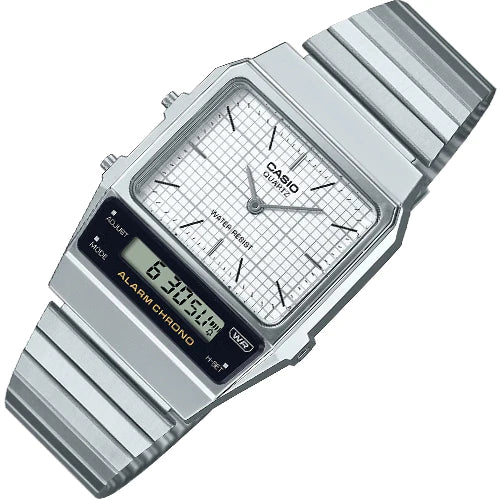 Casio AQ-800E-7A Vintage Analog Digital White Dial Quartz Men's & Women's Watch - mzwatcheslk srilanka