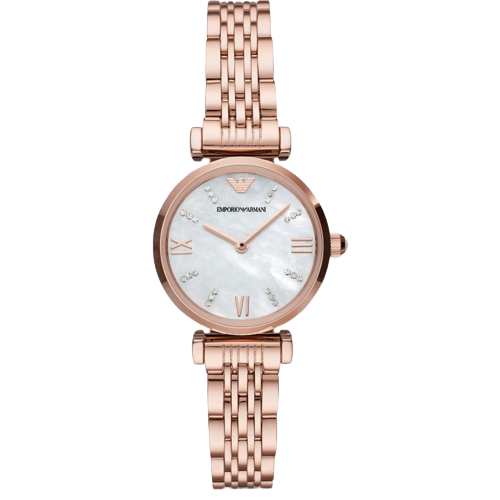 Emporio Armani AR11316 Mother of Pearl Dial Rose Gold Stainless Steel Bracelet Women's Watch