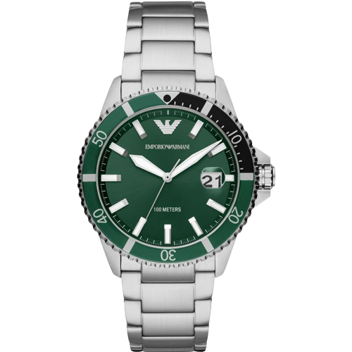 Emporio Armani AR11338 Green Dial Stainless Steel Bracelet Men's Watch
