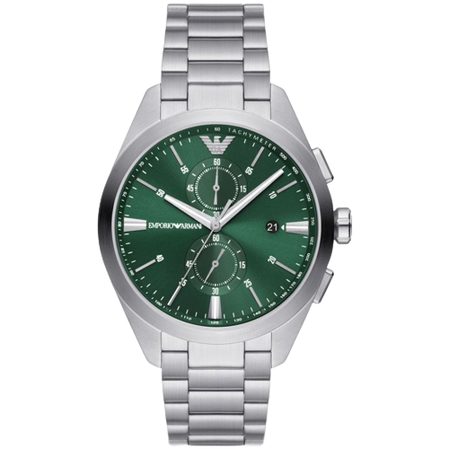 Emporio Armani AR11480 Green Chronograph Dial Stainless Steel Bracelet Men's Watch