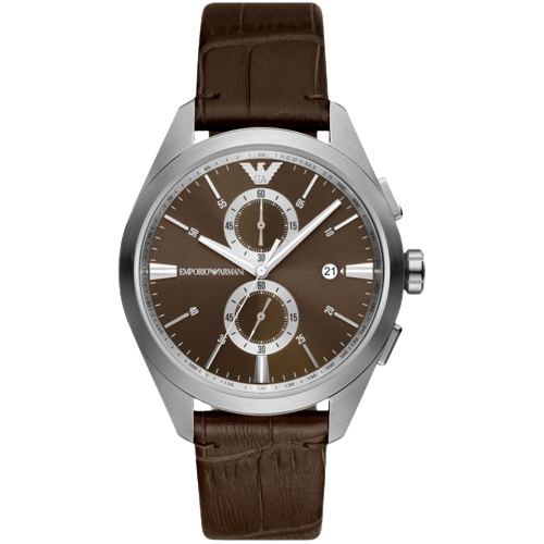 Emporio Armani AR11482 Brown Dial Brown Leather Strap Chronograph Men's Watch