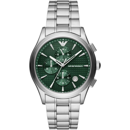 Emporio Armani AR11529 Green Chronograph Dial Stainless Steel Bracelet Men's Watch