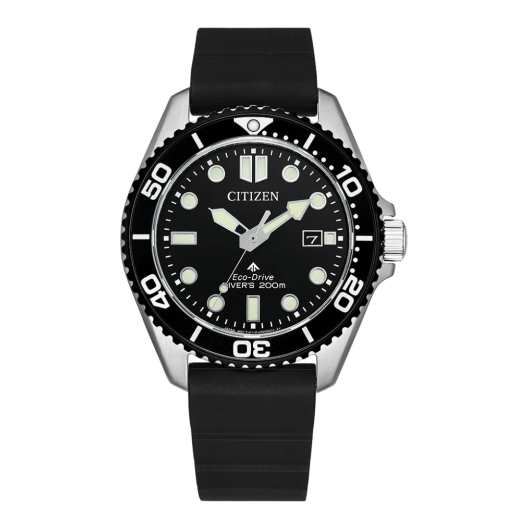 Citizen Eco-Drive Promaster Diver (41mm) BN0266-07E Black Dial / Black Rubber Strap Men’s Watch