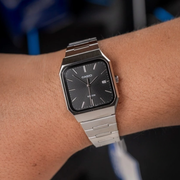 Casio Standard MTP-B185D-1AVDF Analogue Quartz Black Dial Steel Strap Men’s Watch