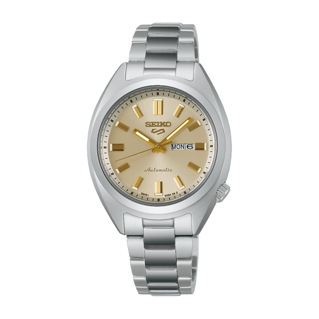 Seiko 5 Sports SRE023K1 ‘Hebitama’ SNXS Automatic (32mm) 'Double Cream' Dial / Stainless Steel Bracelet Women's Watch