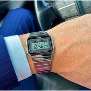 Casio A700W-1A Vintage Retro Alarm Chronograph Stainless Steel Bracelet Men & Women Watches