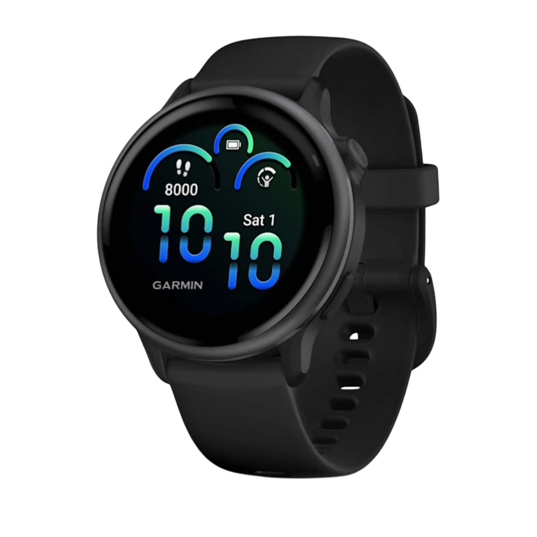 Garmin Vivoactive 6 010-02985-00 Black Bezel and Case with Black Silicone Band Watch