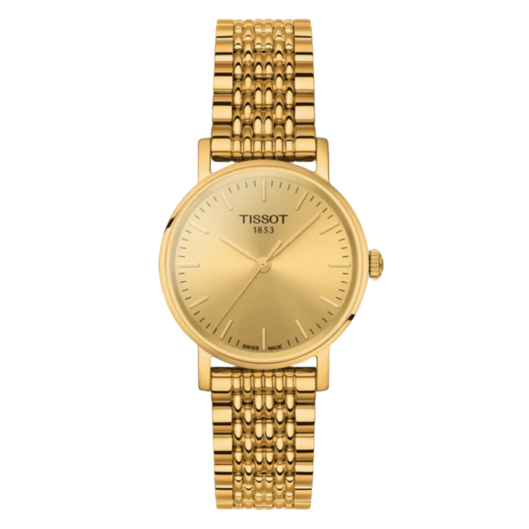 Tissot Everytime small | Gold Dial | Gold Steel Mesh Bracelet  T1092103302100 Women’s Watch