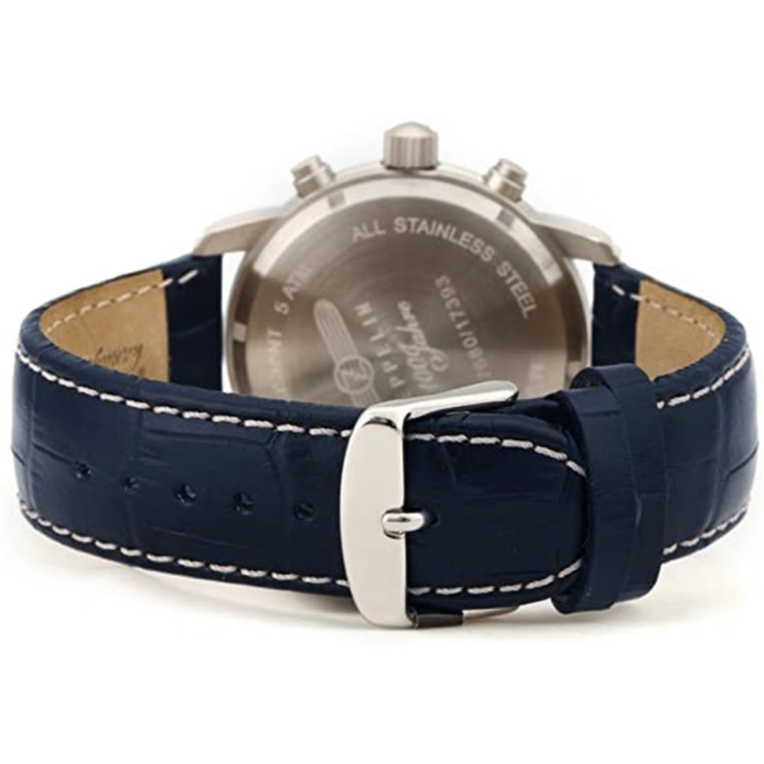 Zeppelin 100 Jahre Quartz 7680-3 Chronograph (42mm) Blue Dial / Blue Leather Strap Men’s Watch