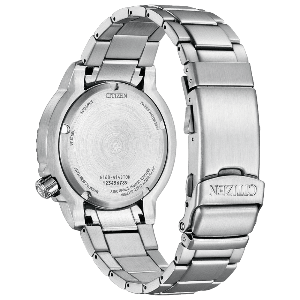 Citizen  BN0167-50H  Promaster Diver Eco Drive 44mm Grey Dial Stainless Steel Bracelet Men’s Watch