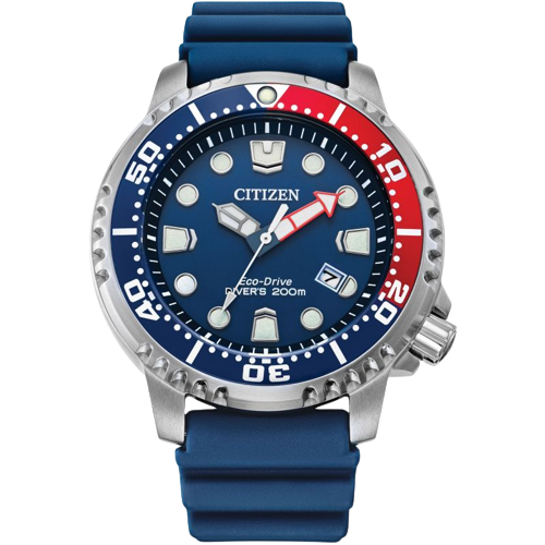 Citizen BN0168-06L Promaster Diver Eco-Drive Blue Dial Blue Polyurethane Strap Men's Watch