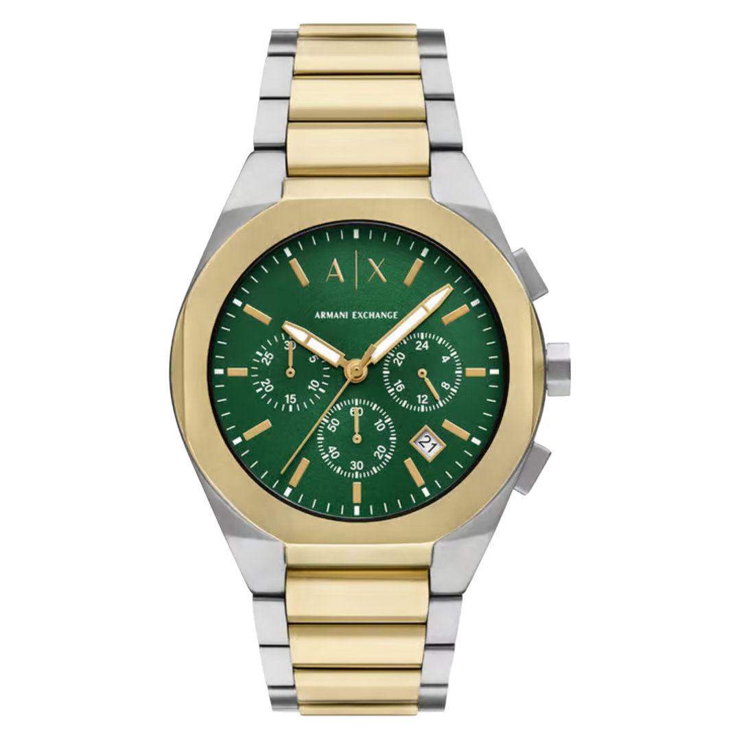 Armani Exchange AX4184 Quartz Chronograph (42mm) Green Dial / Two-Tone Stainless Steel Bracelet
Men's Watch