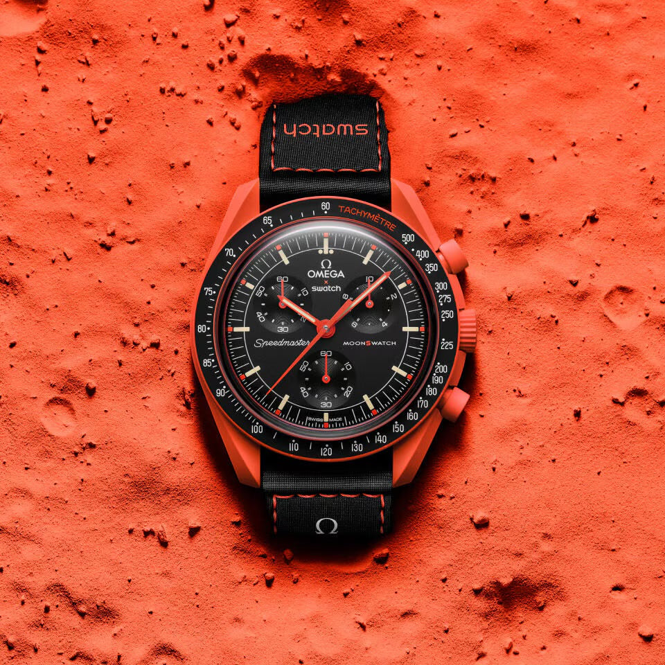 Omega x Swatch Mission on Earth: Lava SO33O100 Speedmaster Chronograph ‘Popular’ Men’s Watch