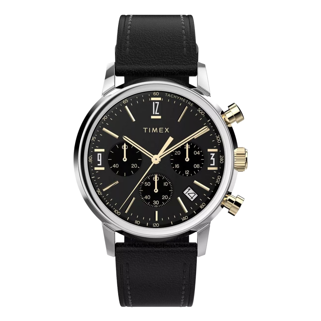 Timex Marlin TW2W51500 Quartz Chronograph (40mm) Grey Sunray Dial / Caramel Black Leather Strap
Men’s Watch