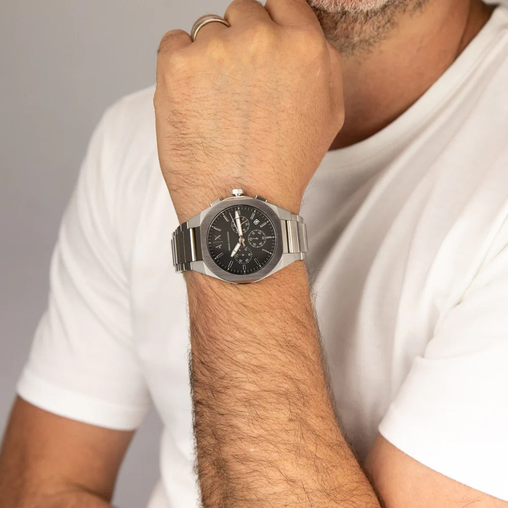 Armani Exchange AX4186 Quartz Chronograph (42mm) Black Dial / Stainless Steel Bracelet
Men's Watch