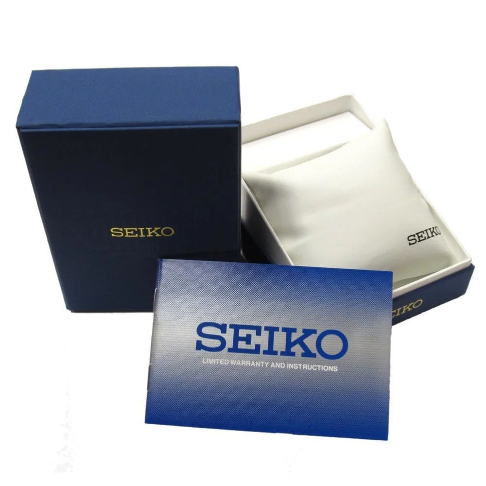 Seiko Essentials SWR054P1 Analog Gold Case Women's Leather Strap Watch