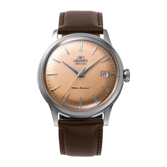 Orient Bambino RA-AC0M15Y Salmon Dial  Limited Edition 2500 Pieces Worldwide) Leather Strap 38mm Automatic Men's Watch