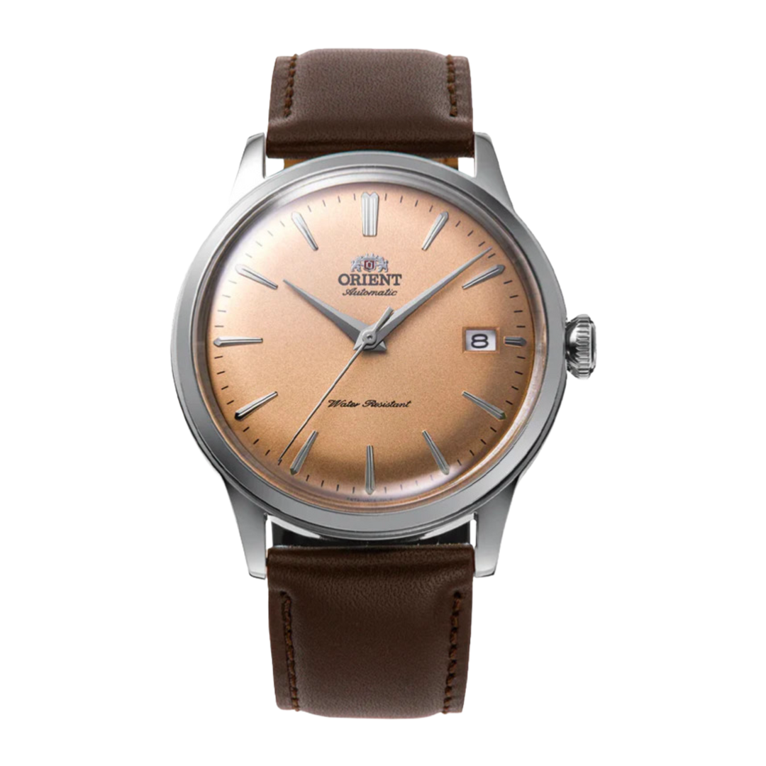 Orient Bambino RA-AC0M15Y Salmon Dial  Limited Edition 2500 Pieces Worldwide) Leather Strap 38mm Automatic Men's Watch