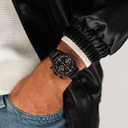 Hamilton American H38446732 Classic Intra-Matic Auto Chrono (40mm) Black & Orange Dial / Black Perforated Leather Strap
Men's Watch