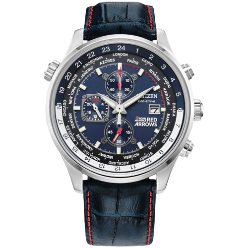 Citizen CA0081-01L Red Arrows Chronograph Eco-Drive Blue Leather Men’s ...