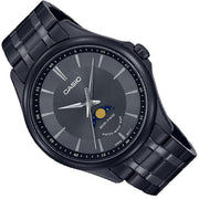 CASIO MTP-M100B-1A ANALOG BLACK IRON PLATED Moonphase Men's Watch