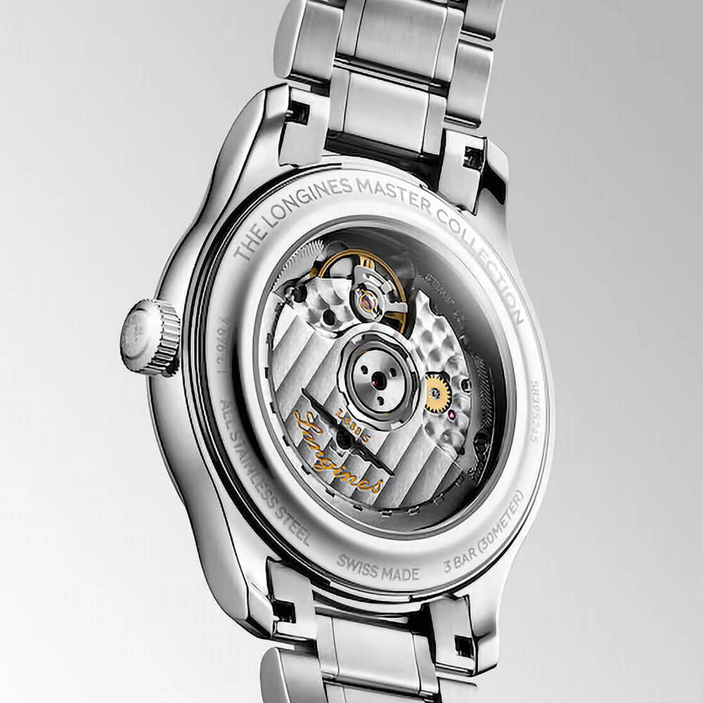 LONGINES Master Collection L29494736 Automatic (39mm) Silver "Barleycorn" Dial / Stainless Steel Bracelet Men's Watch