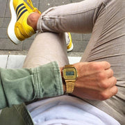 Casio A168WG-9WDF Digital Alarm Chrono Stainless Steel  Men's & Women's Watch - mzwatcheslk srilanka