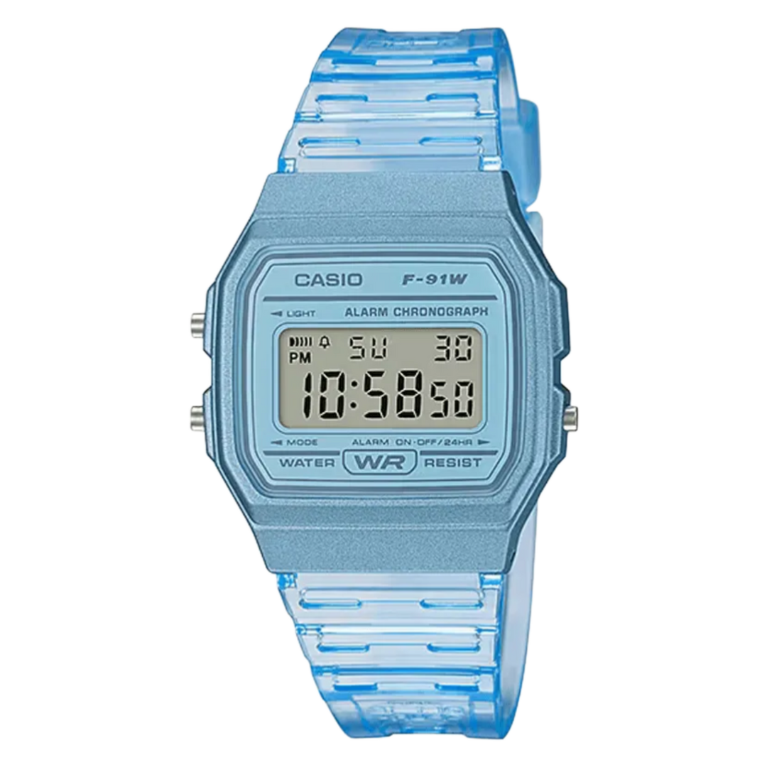 Casio Vintage F-91WS-2A (35.2mm) Digital Dial / Blue Resin Unisex Watch