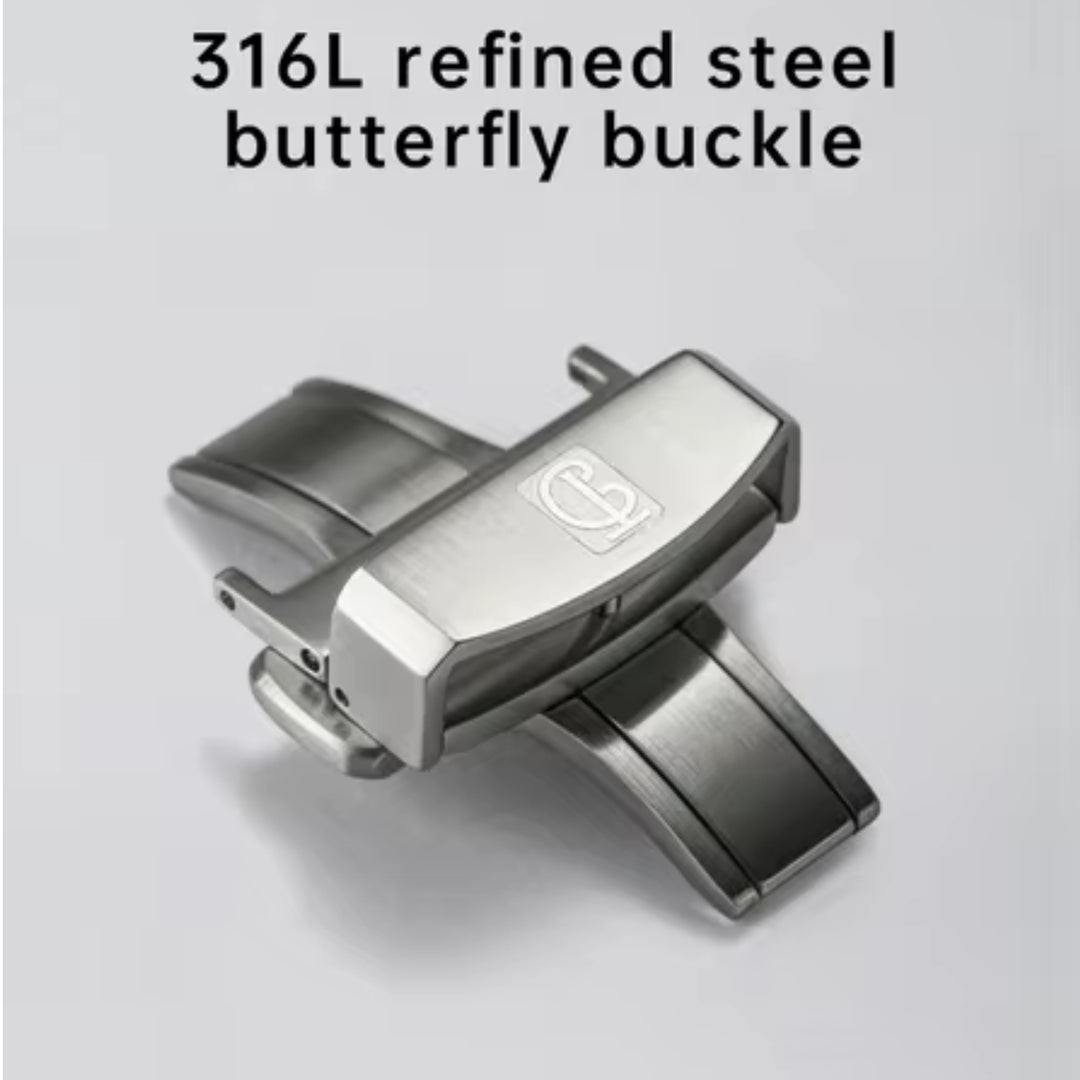 Maikes 16mm, 18mm, 20mm and 22mm | 316L Stainless Steel Butterfly Leather Strap Buckle