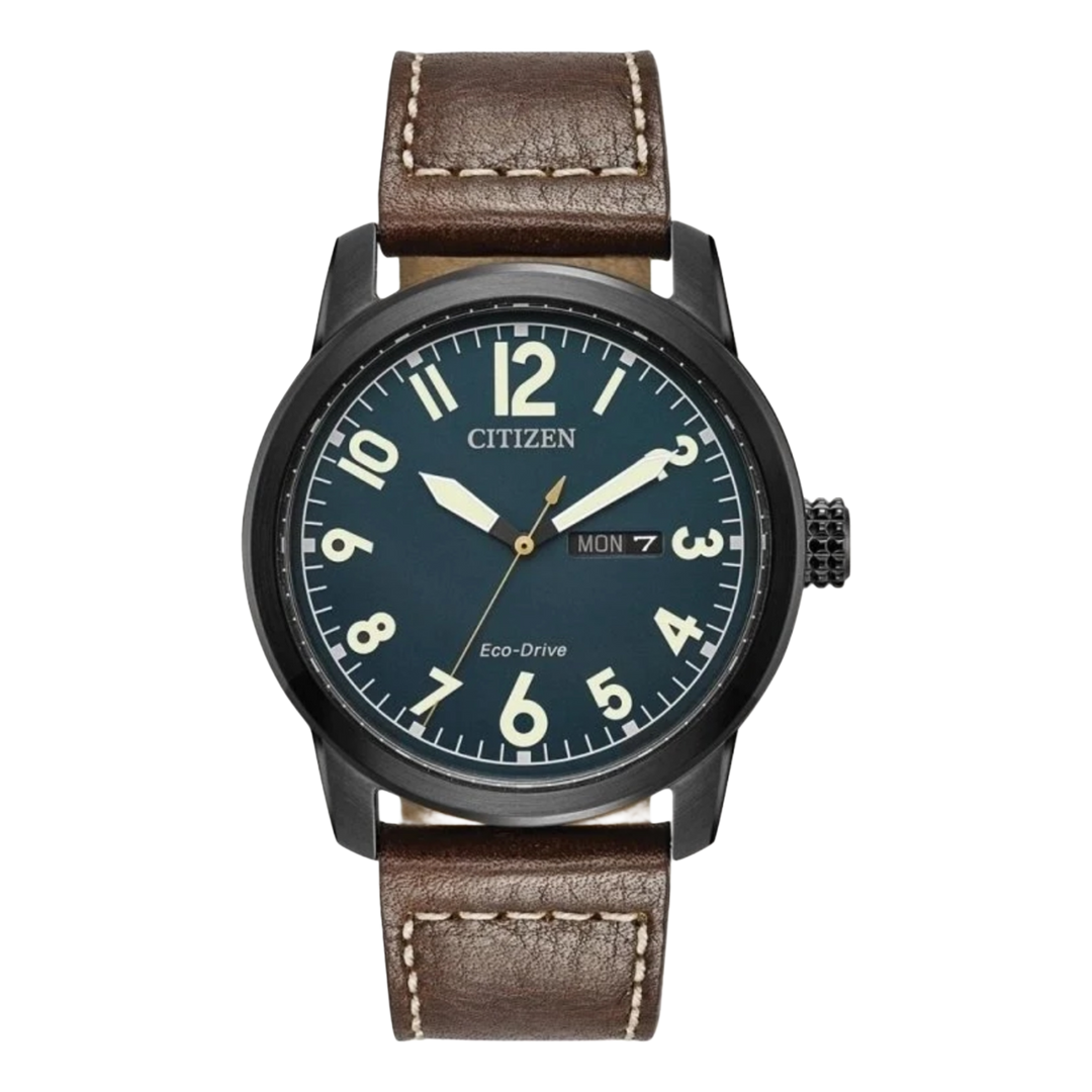 Citizen Men's Eco Drive Brown BM8478-01L Leather Chandler  Men’s Watch