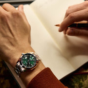 Bulova Surveyor (39mm) 96B429 Green Dial / Stainless Steel Bracelet Men's Watch