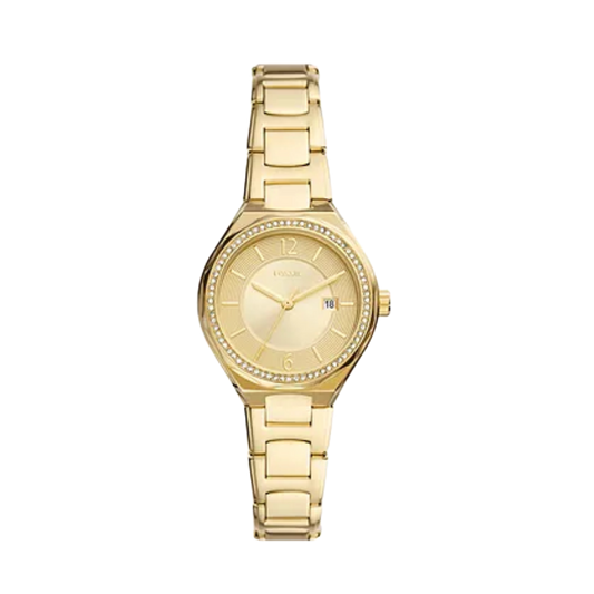 Fossil Eevie BQ3801 Three-Hand Date Gold Tone Stainless Steel Women’s Watch